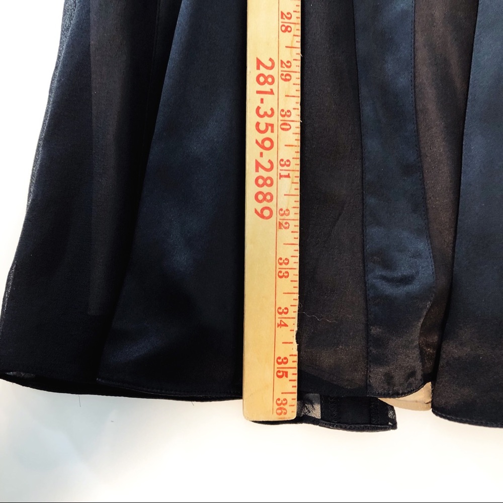 BCBGMAXAZRIA Black Silk Stripe Ribbon Dress Size 4 - Picture 7 of 8